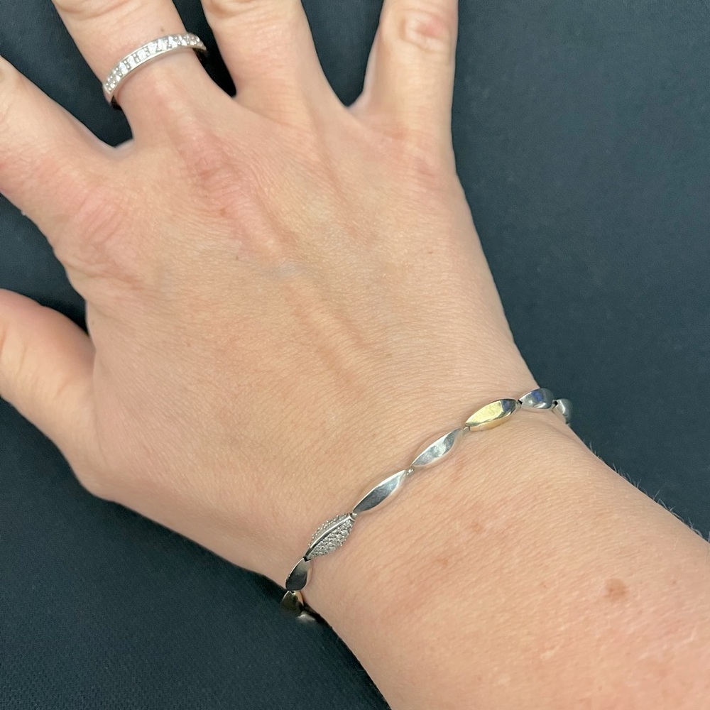 ALEXIS BITTAR
Two-Tone Diamond Marquislink Tennis Bracelet - Picture 7 of 14